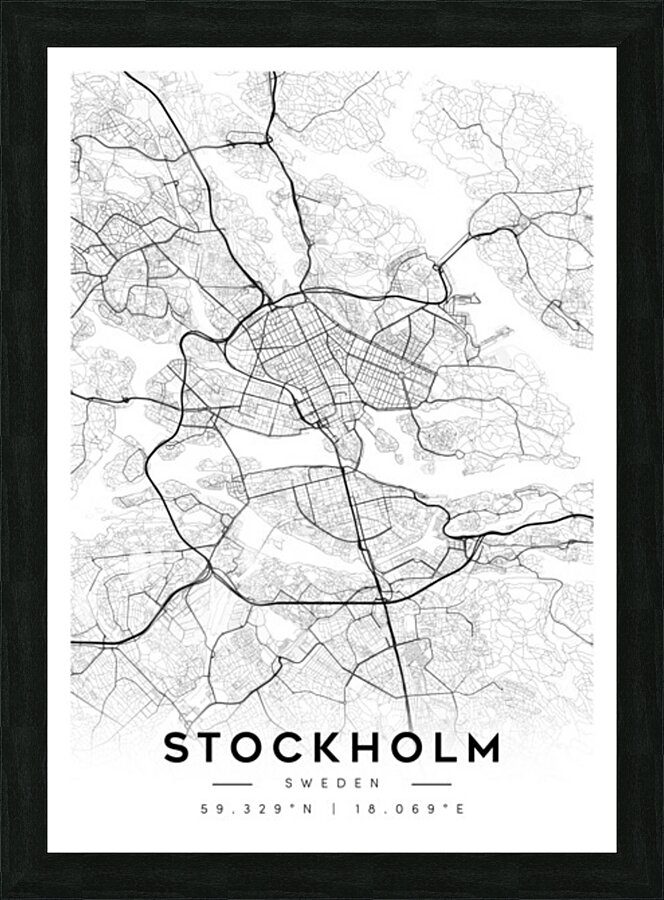 Stockholm portrait A Series Picture Frame Printing