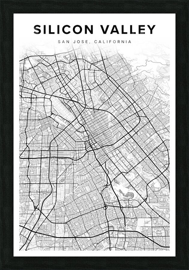 SiliconValley portrait 2 3 Picture Frame Printing