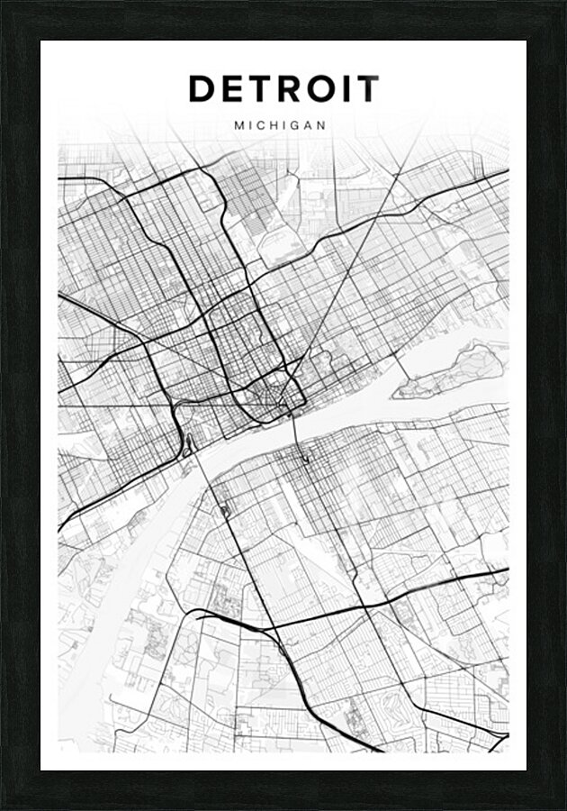 Detroit portrait 2 3 Picture Frame Printing