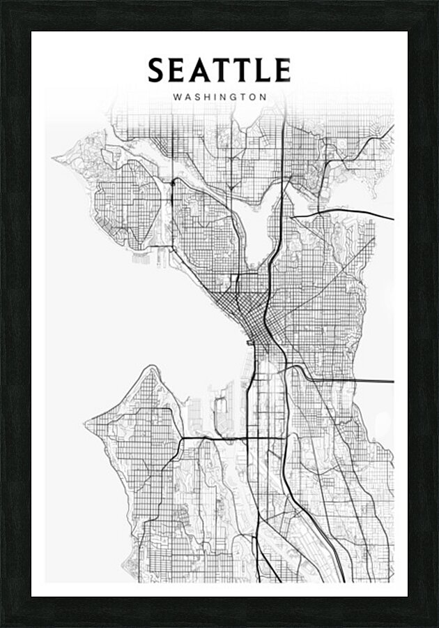 Seattle portrait 2 3 Picture Frame Printing