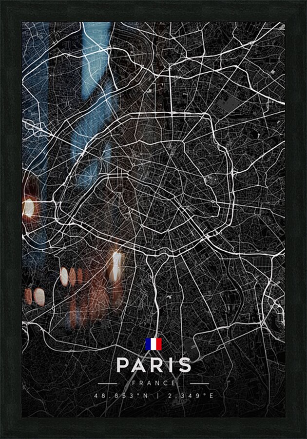 Paris 34x50Inches 5 Picture Frame Printing