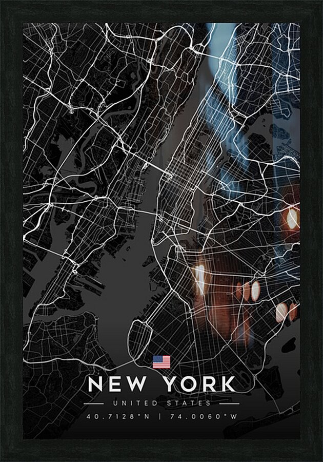 NEWYORK 34x50Inches 6 Picture Frame Printing