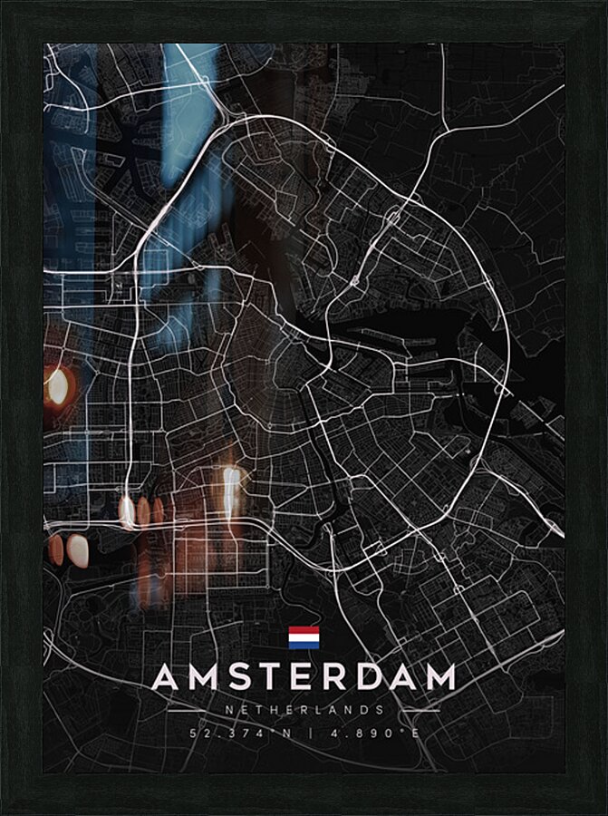 Amsterdam 39x55Inches 3 Picture Frame Printing