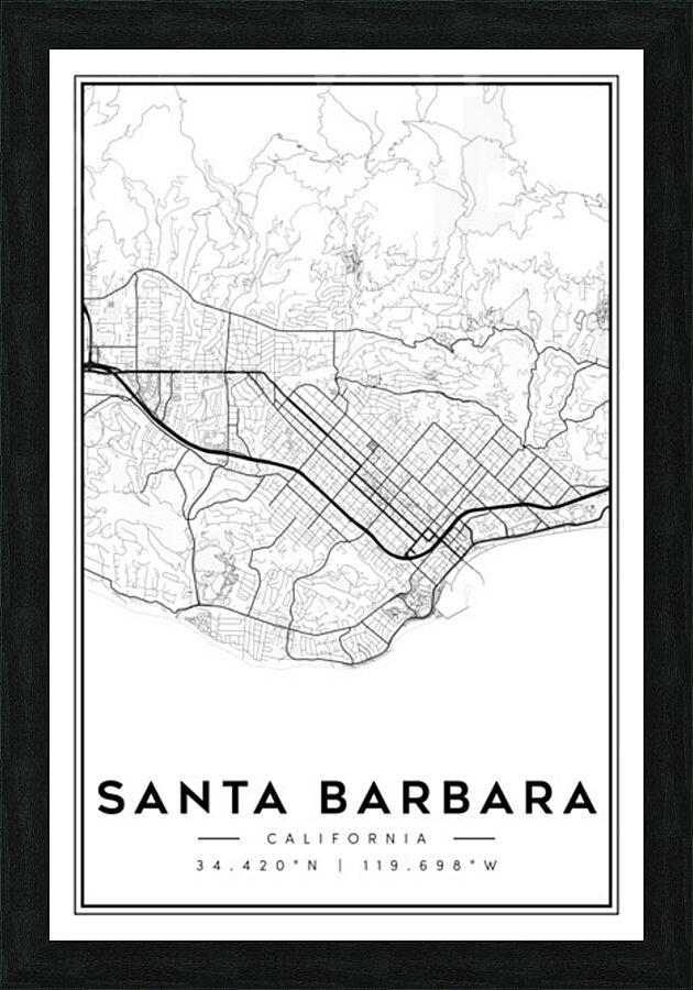 SantaBarbara portrait 2 3 Picture Frame Printing