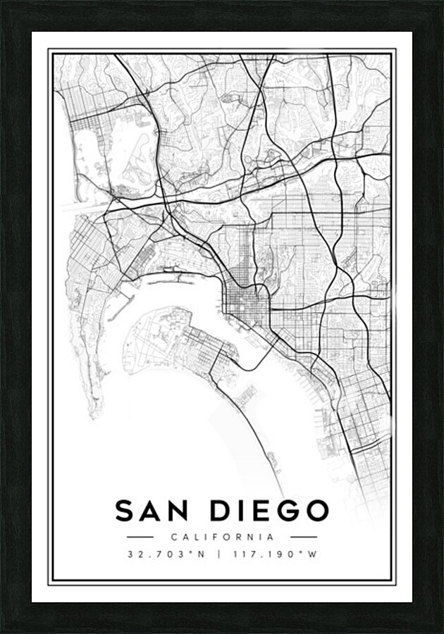 SanDiego portrait 2 3 Picture Frame Printing