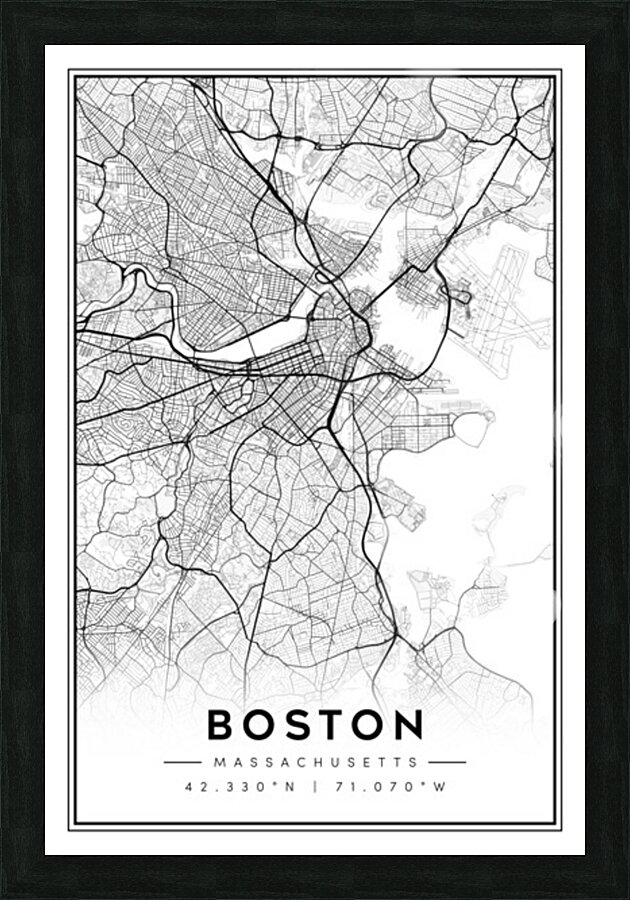 Boston portrait 2 3 Picture Frame Printing