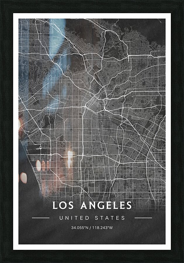 portrait 2 3 los angeles Picture Frame Printing