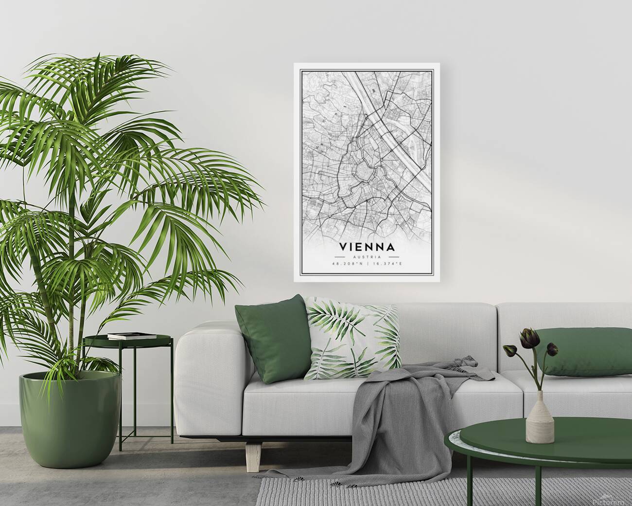 Vienna Austria Minimalist Map Art Print Reproduction