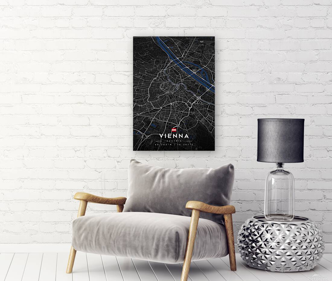 Vienna | Dark Edition City Map Art Reproduction