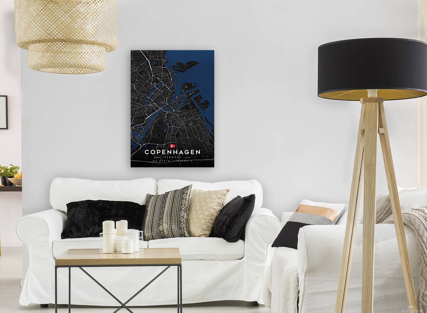 Copenhagen | Dark Edition City Map Art Reproduction