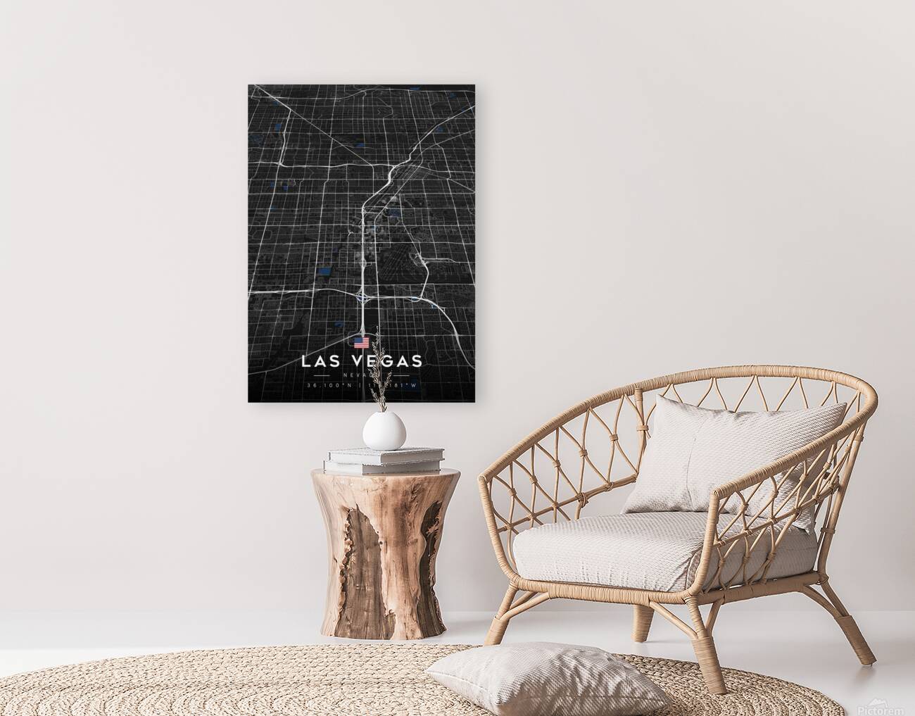 Las Vegas Nevada City Map Reproduction