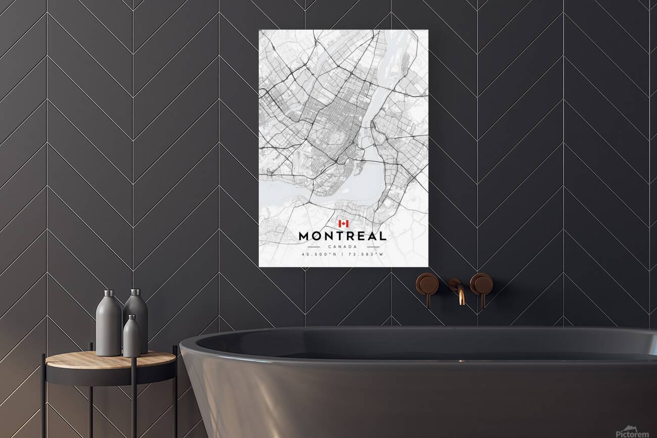 Montreal Light Edition | City Map Art Print Reproduction