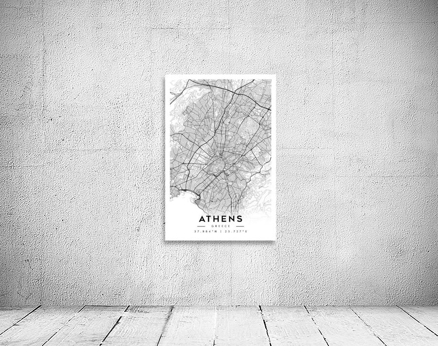 Athens Minimalist Map Art Print Wall Preview