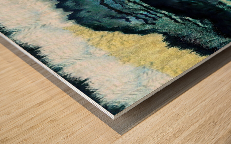 Challenger Deep:  Indigo Waves in the Pacific Wood print