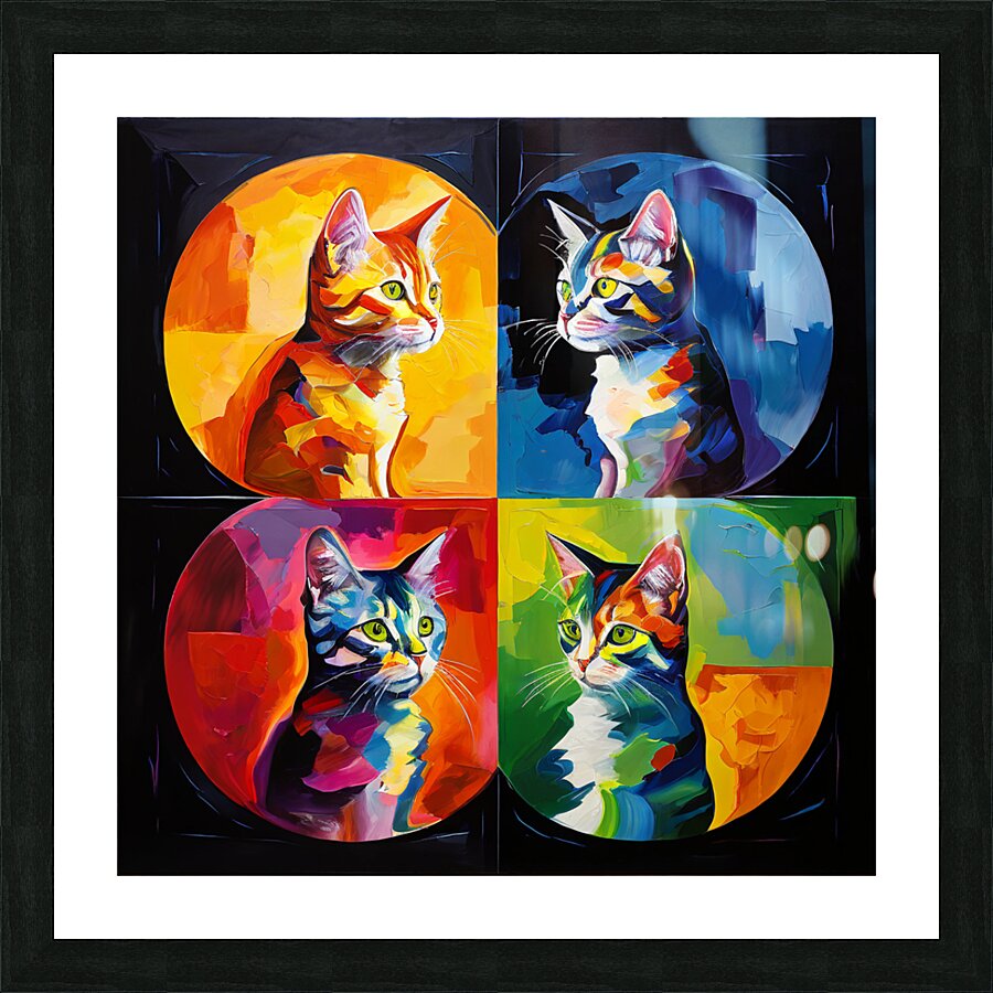 Cat on year Picture Frame print