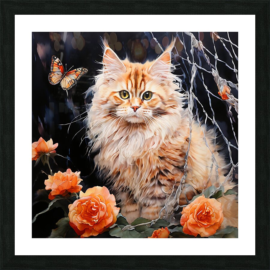 Cat focus Picture Frame print