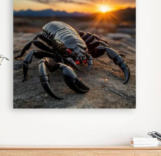 A menacing black scorpion its exoskeleton by Adsmani