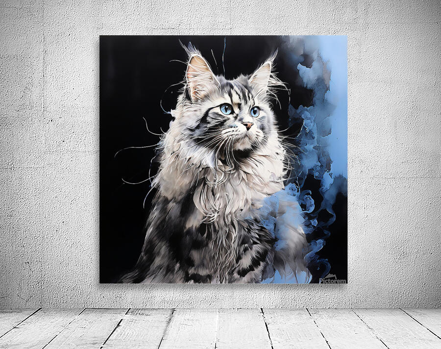 Cat on smook Wall Preview