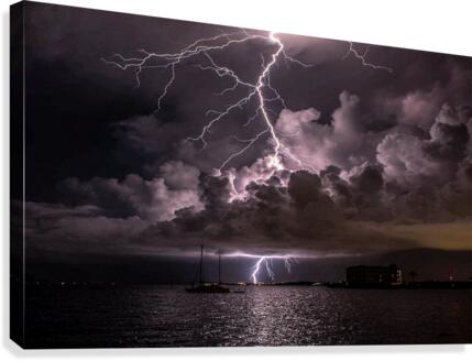 Indian River Lagoon Lightning Canvas Print