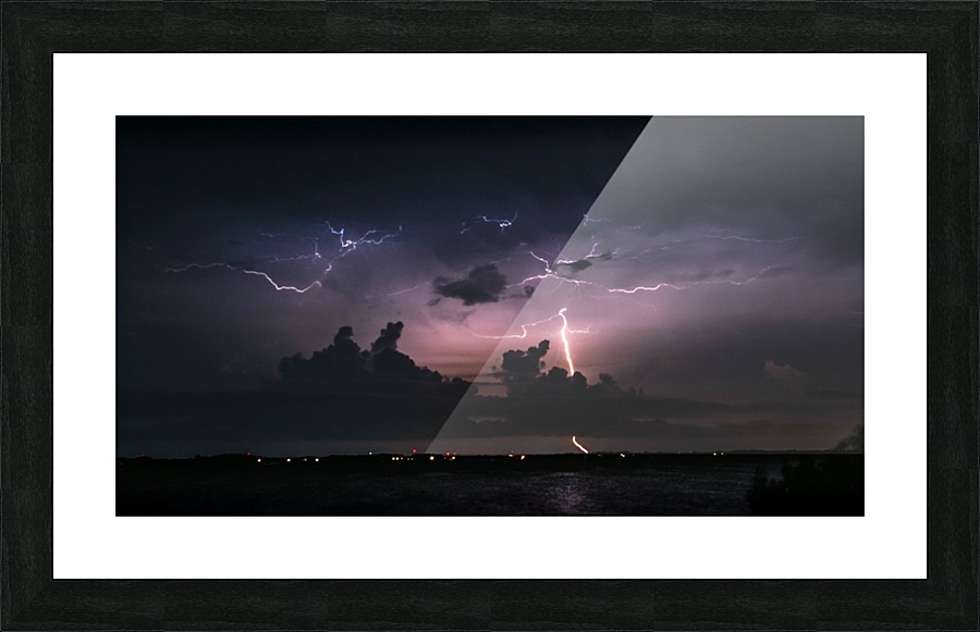 Squiggly Lightning Picture Frame print