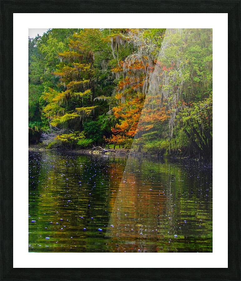 Raindrops On The River Picture Frame print