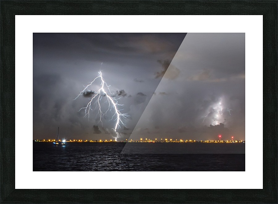 Lagoon Lightning Picture Frame print