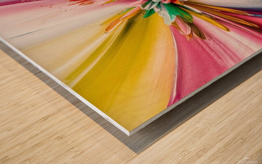 Vibrant artwork with modern illustration Wood print