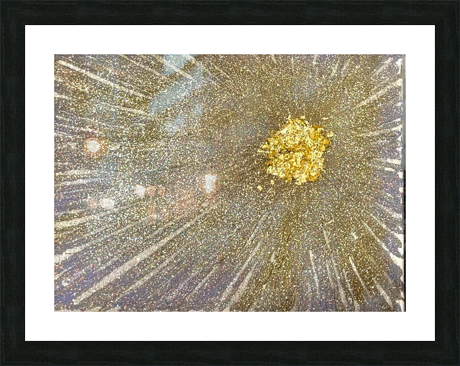 Golden Starburst  Picture Frame print