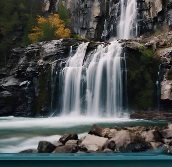  The beauty of water falling over several falls. by GalleryDecor