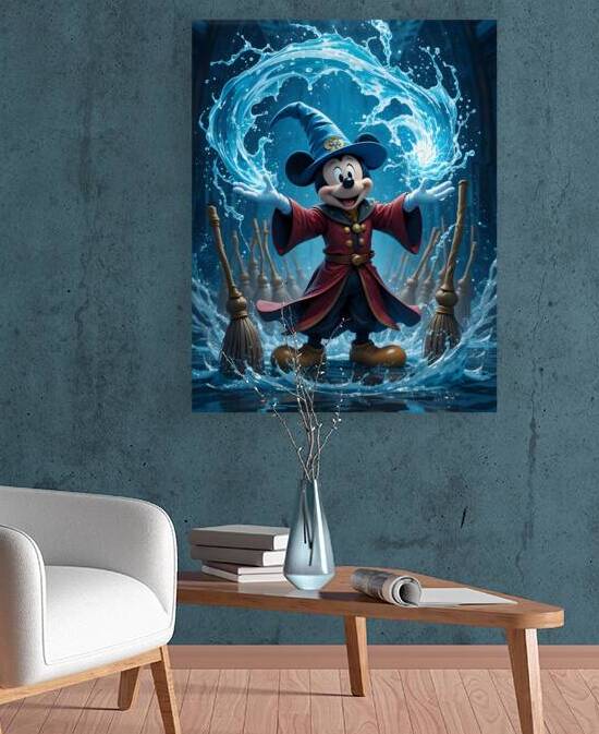 Mickey Mouse as the Sorcerers Apprentice by GalleryDecor