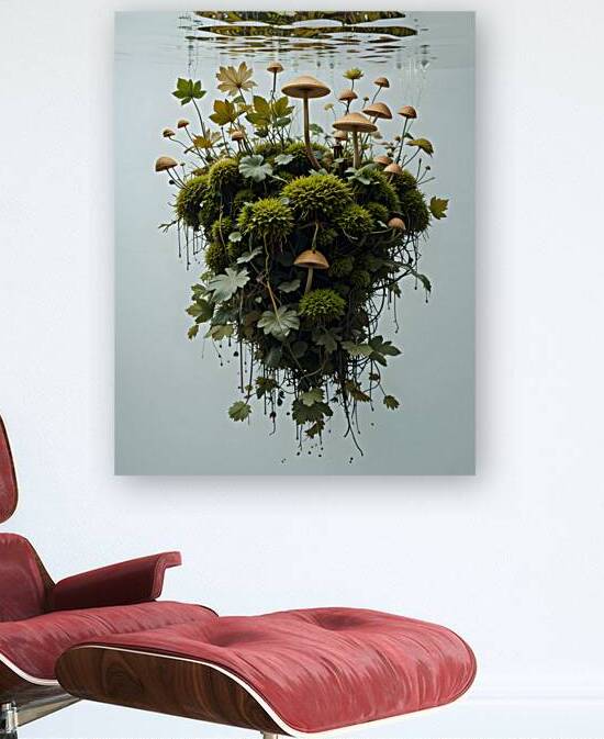 Underwater Moss and Mushroom Cluster by GalleryDecor