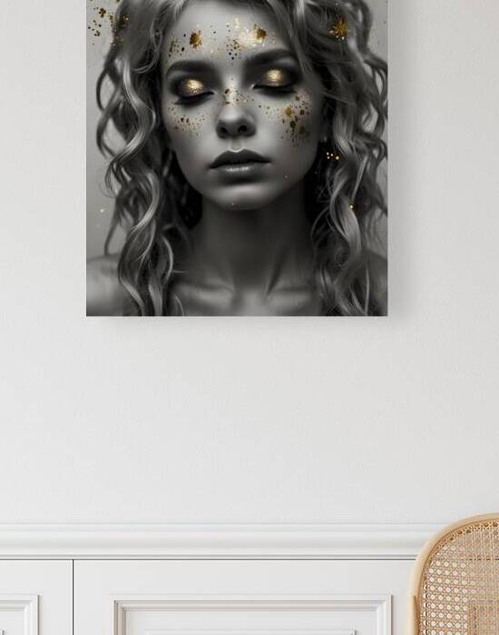 Woman with Golden Glitter by GalleryDecor