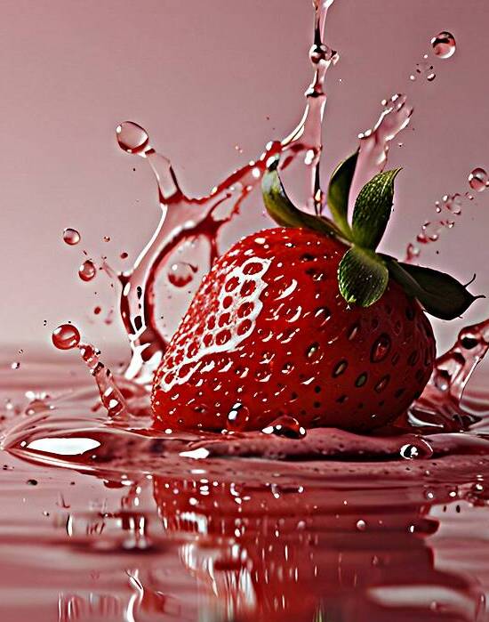 Strawberry Splash by GalleryDecor