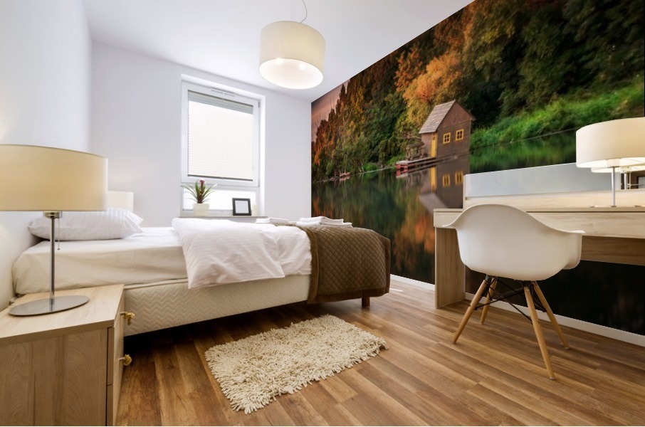 The small watermill Mural print