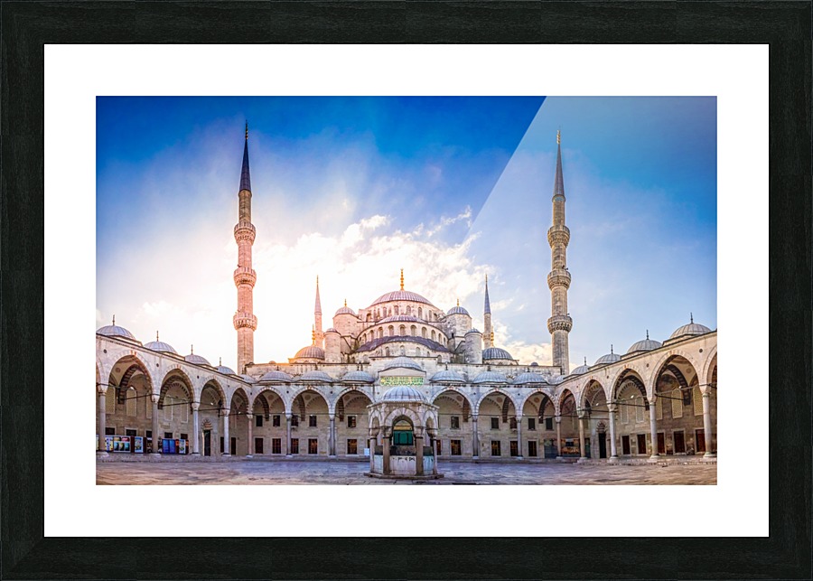 The Blue Mosque Picture Frame print