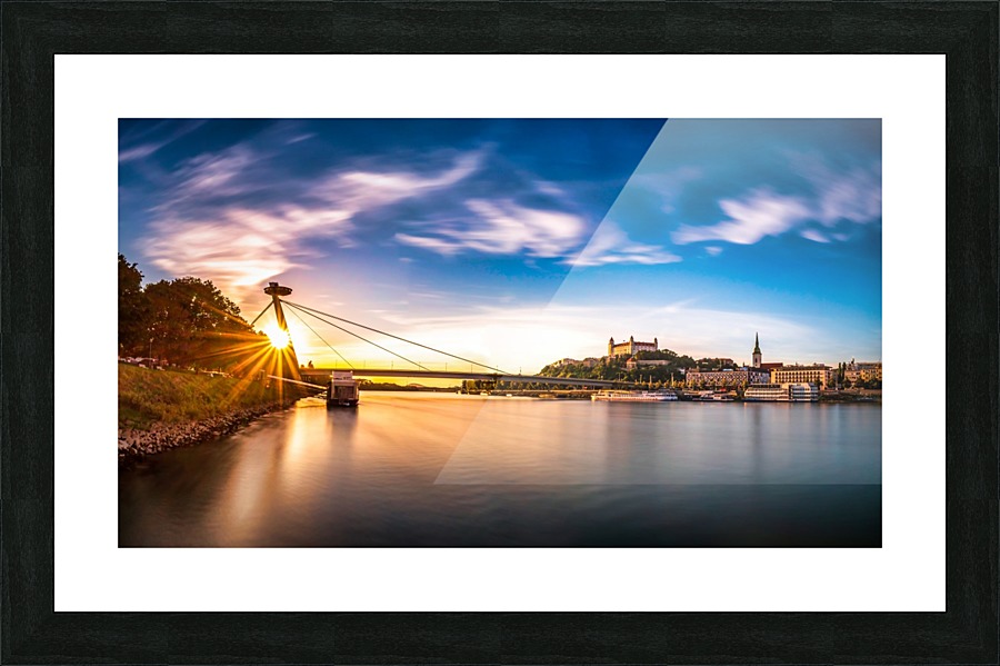 Sunset in Bratislava Picture Frame print