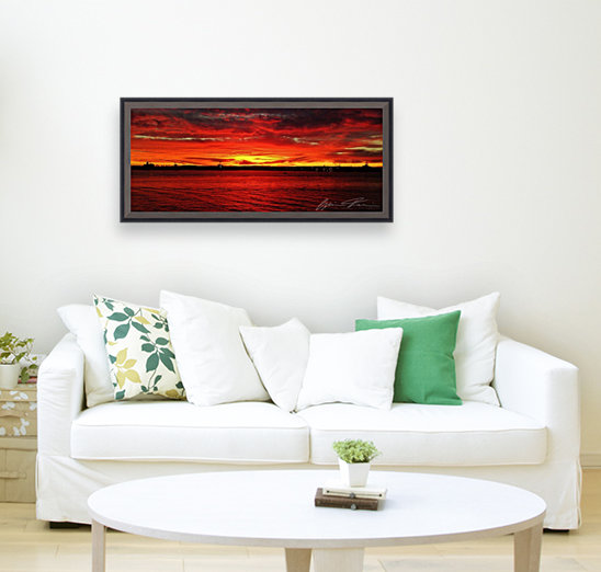 Fire Above The Harbor Reproduction