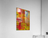 Vibrant Abstract Art with Bold Red and Yellow Pattern Acrylic Print