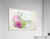 hollyhock with saltminning in watercolor Acrylic Print