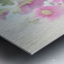 hollyhock with saltminning in watercolor Metal print
