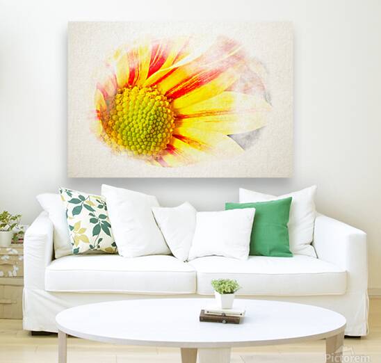 Big Kiss White Flame in watercolor Reproduction