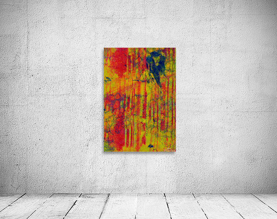 Vibrant Abstract Art with Bold Red and Yellow Pattern Wall Preview