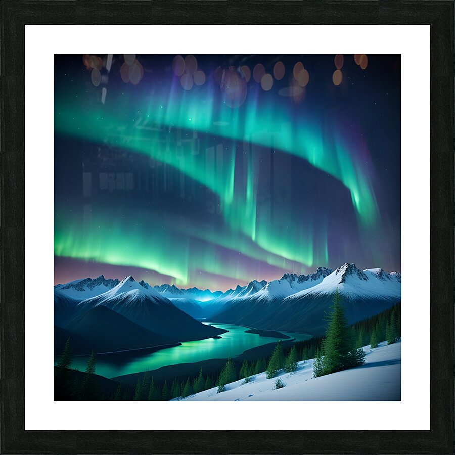aurora borealis Picture Frame print