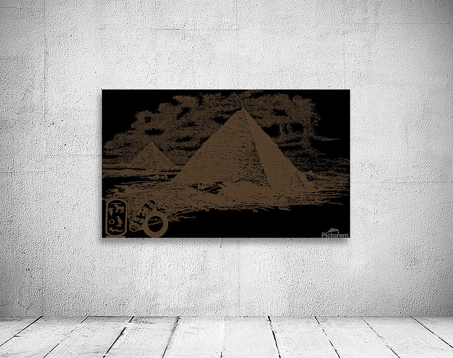 Three Trian Egyptian pyramid Ancient Egypt Illustration trian by Danendart Wall Art