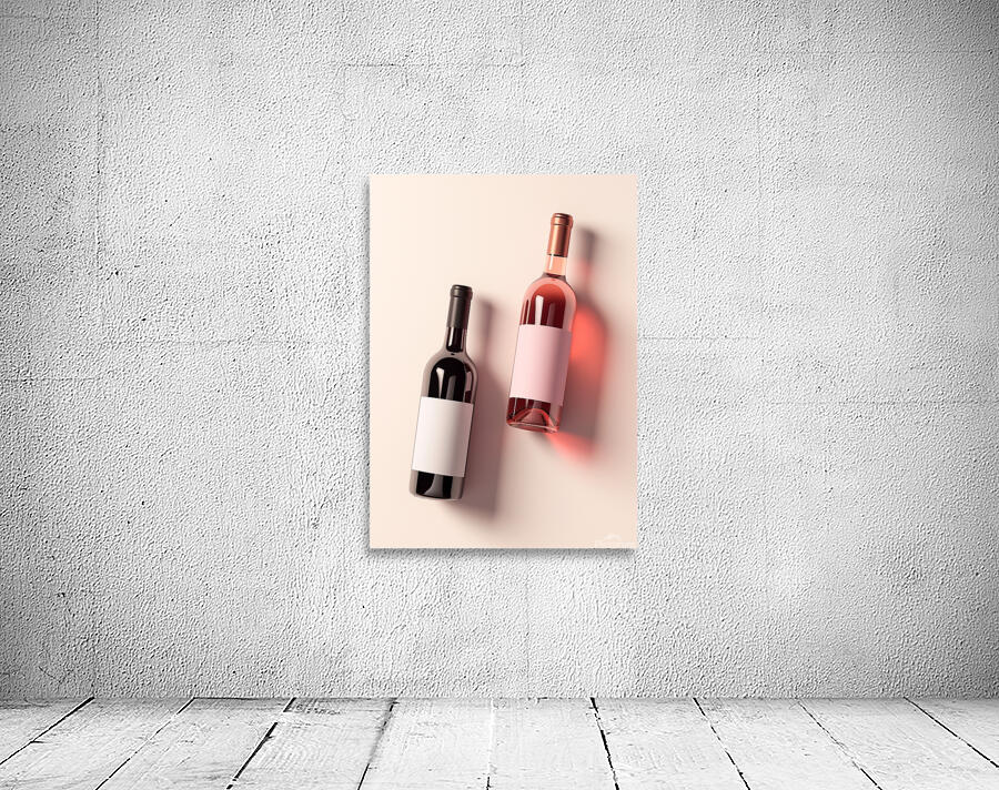wine bottles rose Wall Preview