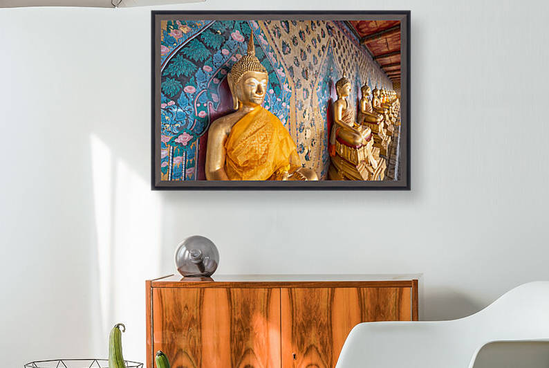 MULTIPLE GOLDEN BUDDHAS Reproduction