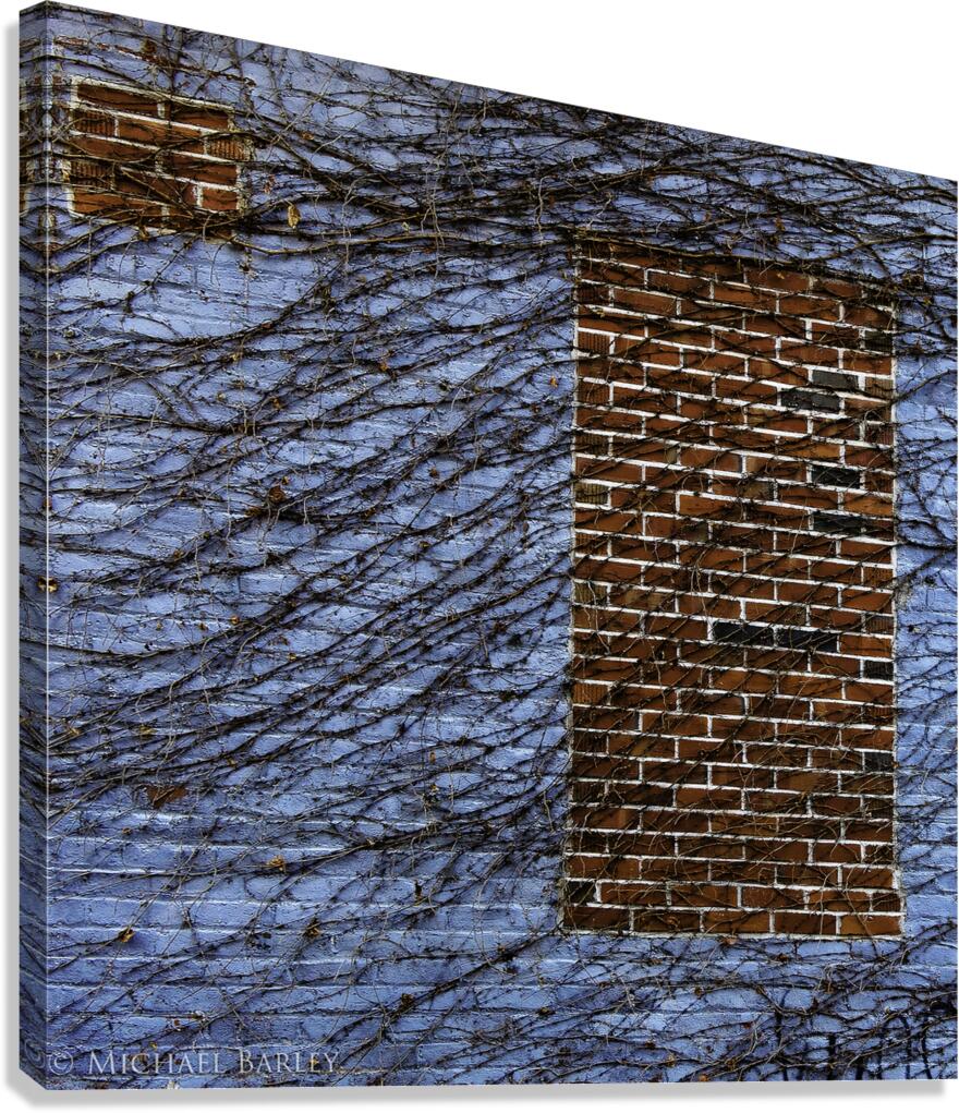 Brick & Blue Wall Conneticut Canvas Print