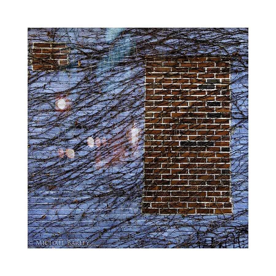 Brick & Blue Wall Conneticut Picture Frame print
