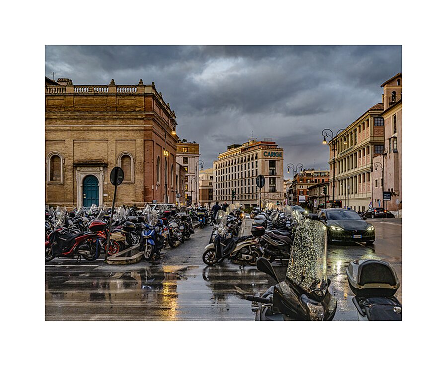 Evening Storm Rome Picture Frame print
