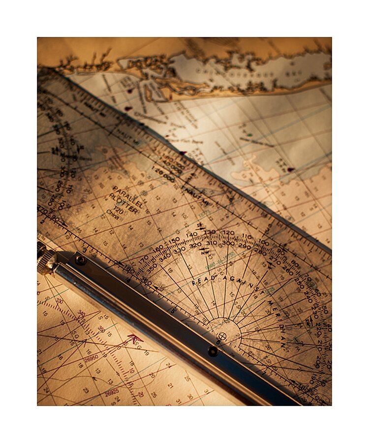 Charting the Course USCG Eagle Picture Frame print